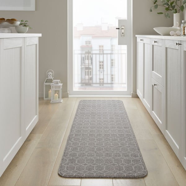 Světle šedý pratelný běhoun 57x230 cm Argyll – Flair Rugs-image-1