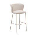 Béžová barová židle (výška sedáku 75 cm) Ciselia – Kave Home