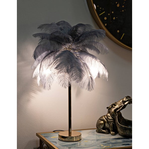 Stolní lampa v šedo-zlaté barvě (výška 55 cm) Palm – Mauro Ferretti-image-1