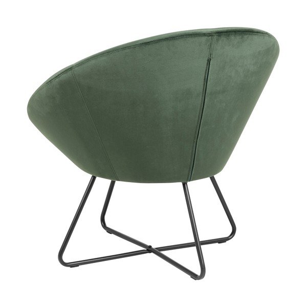 Zelené sametové křeslo Actona Center-image-3