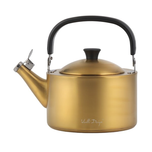 Varná konvice z nerezové oceli ve zlaté barvě 1,5 l Diamante – Vialli Design