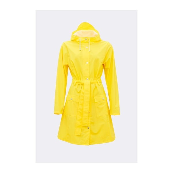 Žlutý dámský plášť s vysokou voděodolností Rains Curve Jacket, velikost XS / S