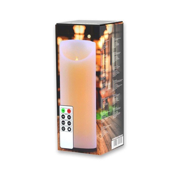 LED svíčka s dálkovým ovládáním DecoKing Wax, výška 20 cm-image-2