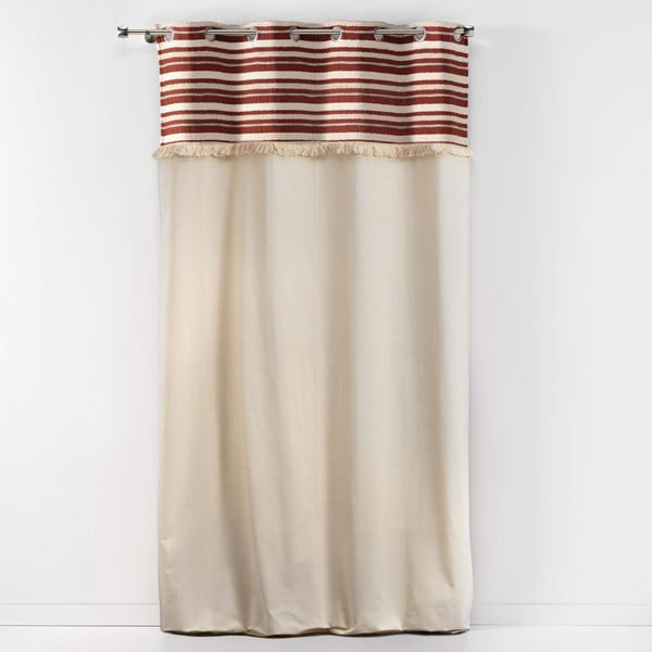 Bavlněný závěs v cihlové barvě/v přírodní barvě 140x240 cm Atlas – douceur d'intérieur