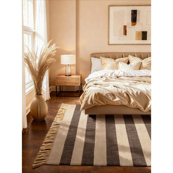 Černý/krémový oboustranný/ručně tkaný jutový koberec 160x230 cm Playa – Hanse Home-image-1