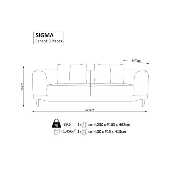 Béžová trojmístná pohovka Windsor & Co. Sofas Sigma-image-2