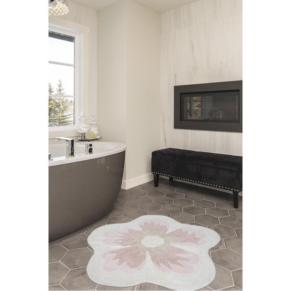 Růžová bavlněná koupelnová předložka Irya Home Collection Lavin-image-1