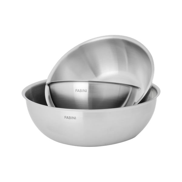 Nerezové mísy v sadě 3 ks ve stříbrné barvě ø 25,5 cm Lucca 3.0 – FABINI-image-3