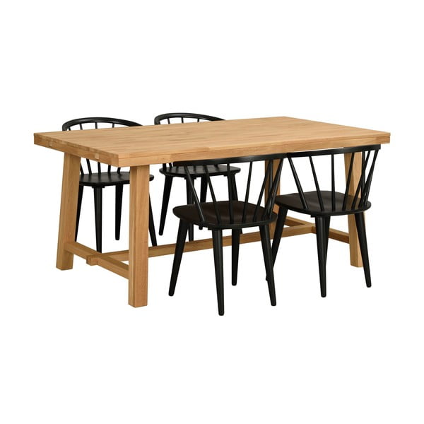 Jídelní stůl z broušeného dubového dřeva Rowico Brooklyn, 170 x 95 cm-image-4