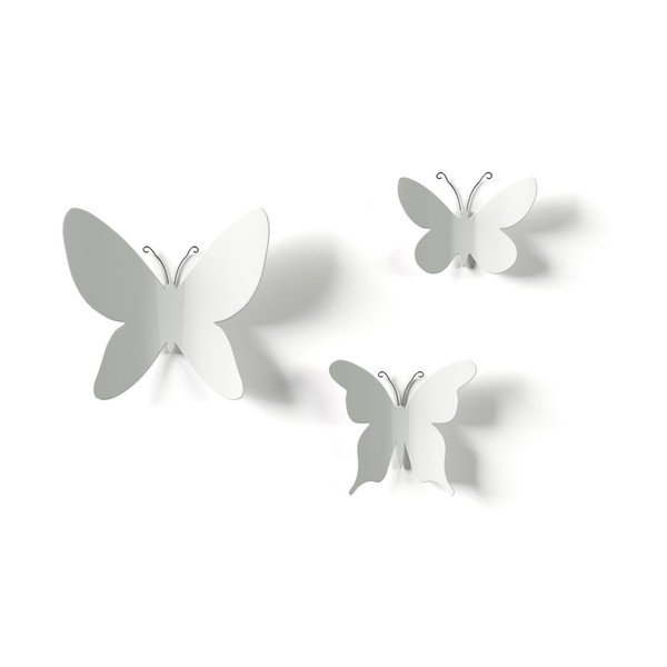 Sada 9 bílých nástěnných 3D dekorací Umbra Butterflies-image-4