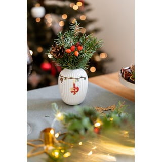 Bílá porcelánová vánoční váza Kähler Design Hammershøi, výška 10,5 cm
