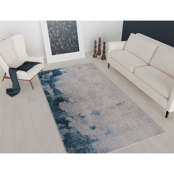 Modro-krémový pratelný koberec 230x160 cm - Vitaus-image-1