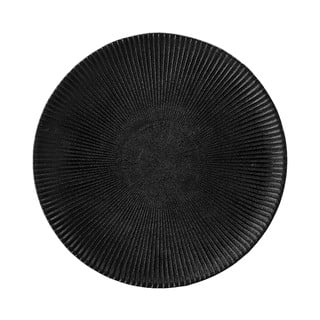 Černý talíř z kameniny Bloomingville Neri, ø 23 cm