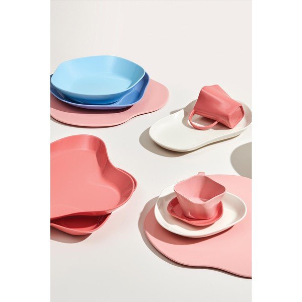 Sada 2 růžových talířů Kütahya Porselen Lux, 25 x 28 cm-image-1