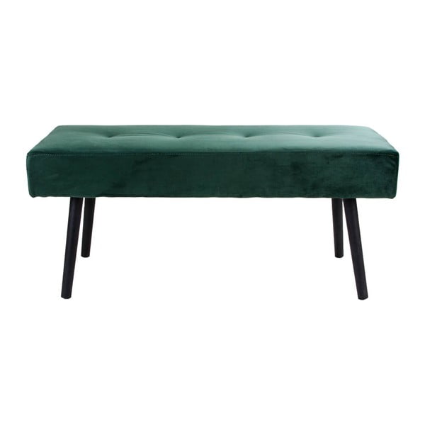 Tmavě zelená sametová lavice Bonami Essentials Skiby
