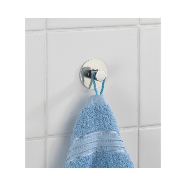 Samodržící nástěnný háček ve stříbrné barvě Wenko Savona-image-1