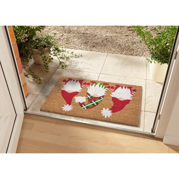 Rohožka s vánočním motivem z kokosového vlákna 45x75 cm – Hanse Home-image-1