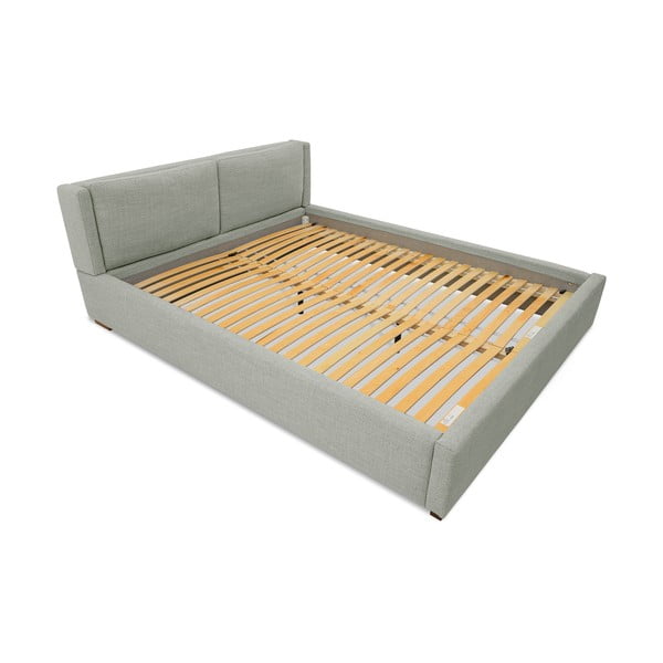 Šedá čalouněná dvoulůžková postel s roštem 140x200 cm Dreamer – Scandic-image-4
