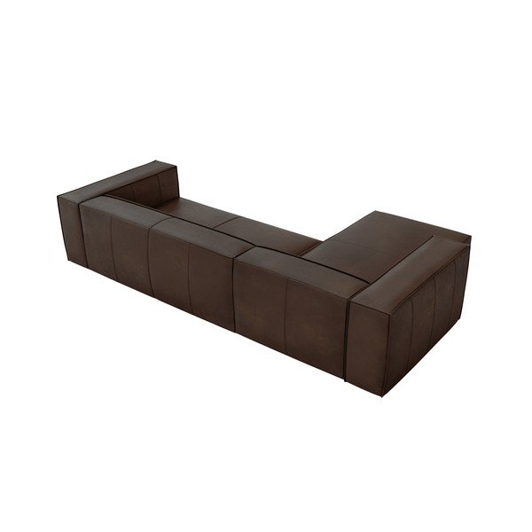 Tmavě hnědá kožená rohová pohovka (levý roh) Madame – Windsor & Co Sofas-image-4