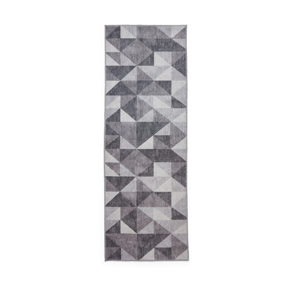 Šedý pratelný běhoun 76x230 cm Coral Grey – Think Rugs