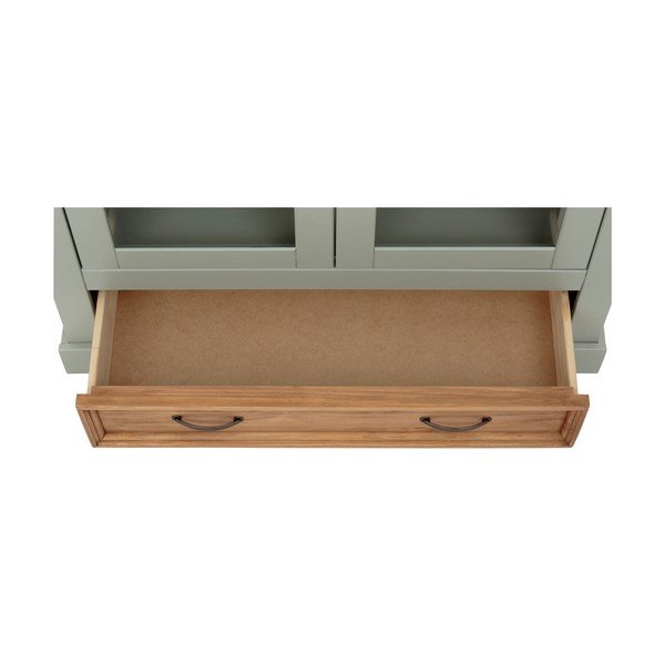 Světle zelená vitrína z borovicového dřeva 100x120 cm Selma – Støraa-image-4