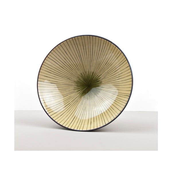 Zeleno-žlutá keramická mísa MIJ, ø 25 cm-image-2