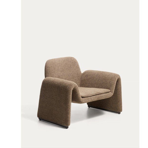 Hnědé žinylkové křeslo Melvia – Kave Home