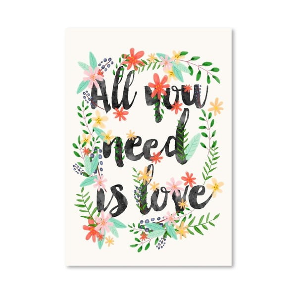 Plakát od Mia Charro - All You Need Is Love