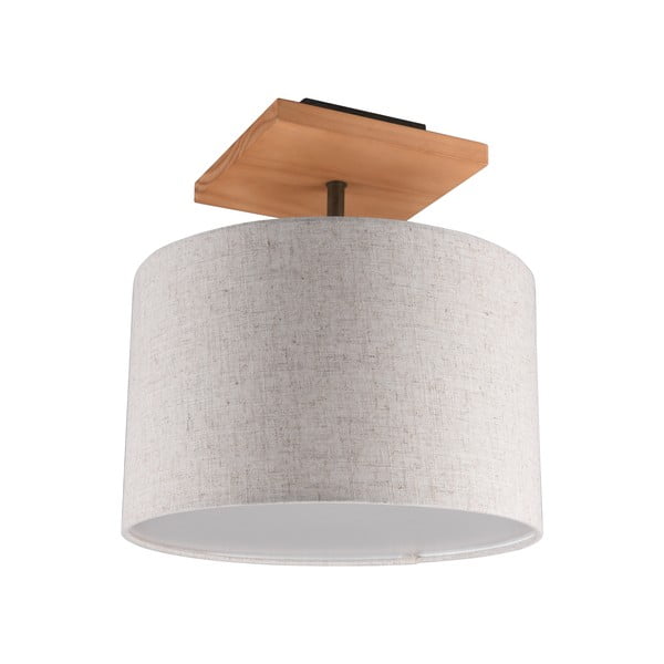 Světle šedé stropní svítidlo s textilním stínidlem Elmau – Trio