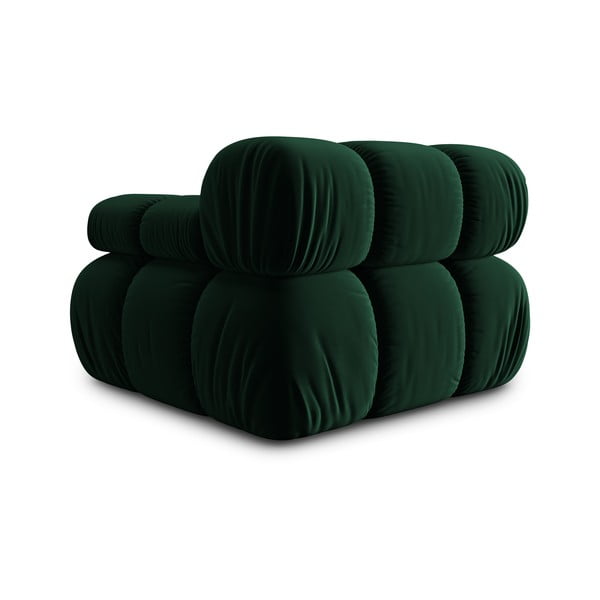 Zelený sametový modul pohovky (pravý roh) Bellis – Micadoni Home-image-4