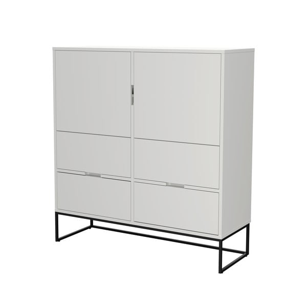 Bílá komoda se 4 zásuvkami Tenzo Lipp-image-3