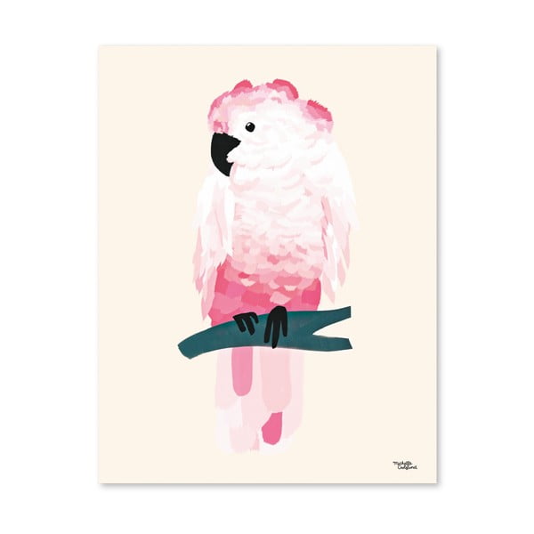 Plakát Michelle Carlslund Pink Cockatoo, 30 x 40 cm