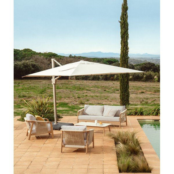 Béžový hliníkový zahradní lounge set pro 4 osoby Sirte – Kave Home-image-1