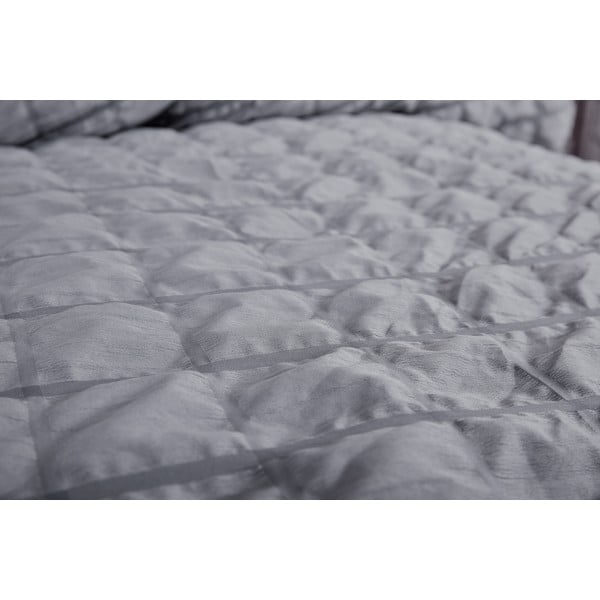 Černo-šedé krepové povlečení na jednolůžko 140x200 cm Naomi – My House-image-1