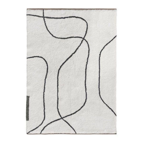 Slonovinový pratelný bavlněný koberec 100x140 cm Shadow – Mette Ditmer Denmark