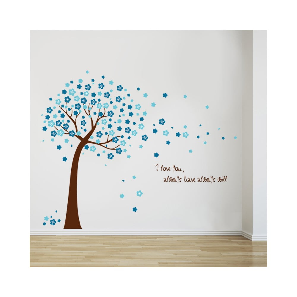 Samolepka na stěnu Blue Tree, 60x90 cm