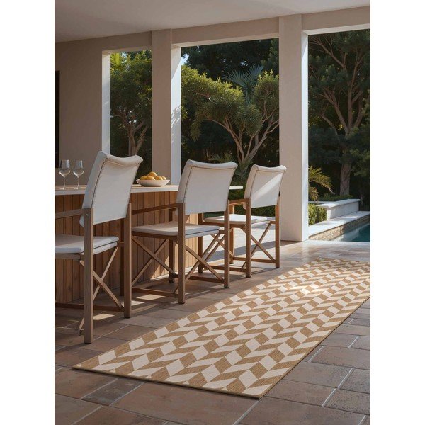 Krémový/v přírodní barvě vnitřní a venkovní běhoun 80x200 cm Haringey Terrick – Ted Baker-image-1