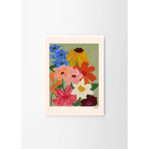 Plakát 50x70 cm Flowers on Sage Green – Carla Llanos – The Poster Club-image-3