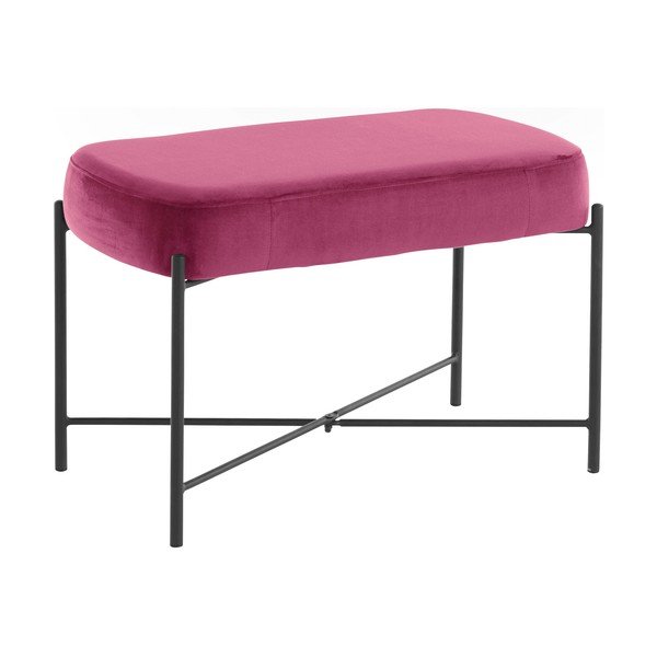 Růžová sametová lavice Berry - Støraa-image-1