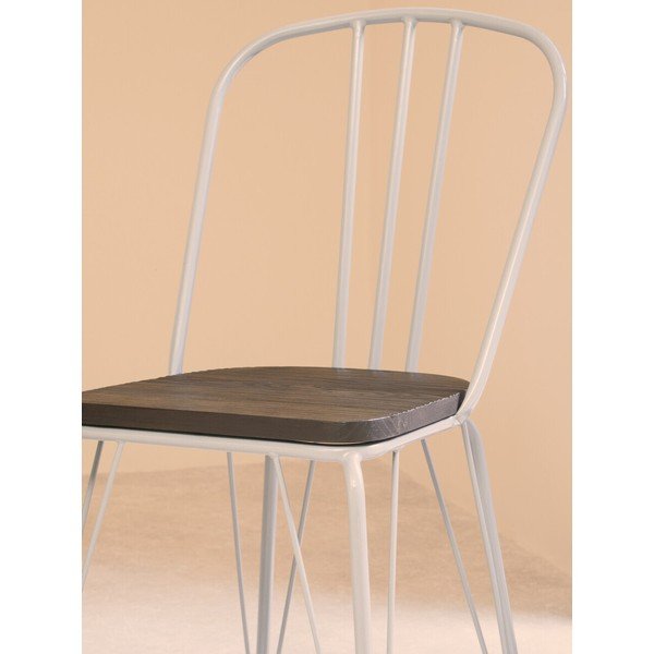 Šedá/v tmavě přírodní barvě jídelní židle z jilmového dřeva District – Premier Housewares-image-3