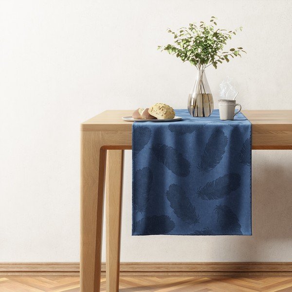 Sametový běhoun na stůl 40x140 cm Velvet Peacock – AmeliaHome-image-2
