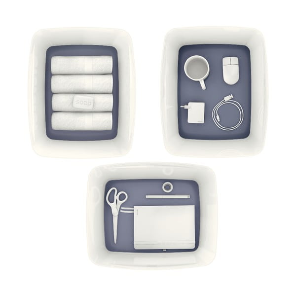 Bílý úložný box s víkem Leitz Office, objem 18 l-image-2