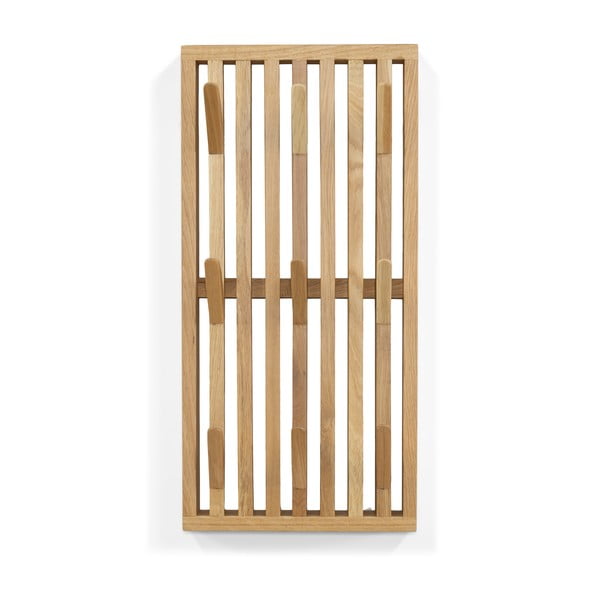 Nástěnný věšák z dubového dřeva v přírodní barvě Parco – Spinder Design