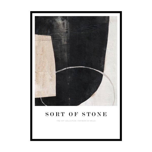 Obraz 72x102 cm Sort Of Stone   – Malerifabrikken