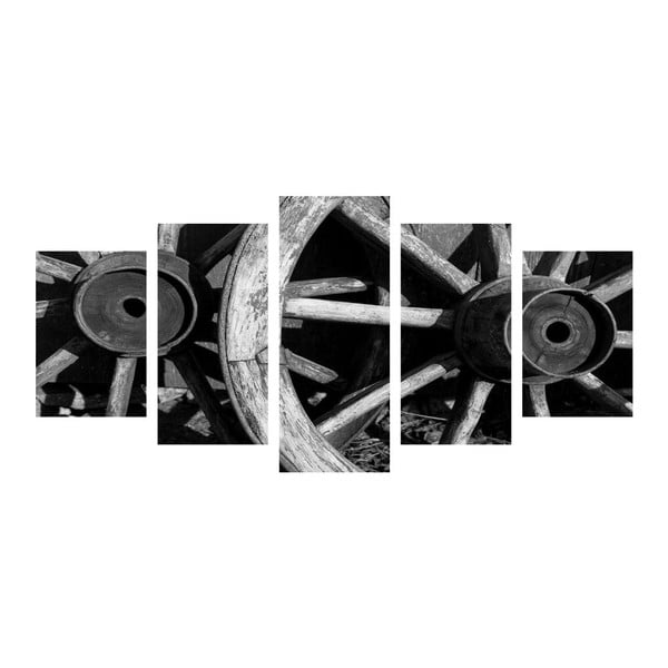 Vícedílný obraz Black&White Wheels