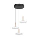 LED stmívatelné závěsné svítidlo v černobílo-zlaté barvě se skleněným stínidlem ø 35 cm Celeste – Trio