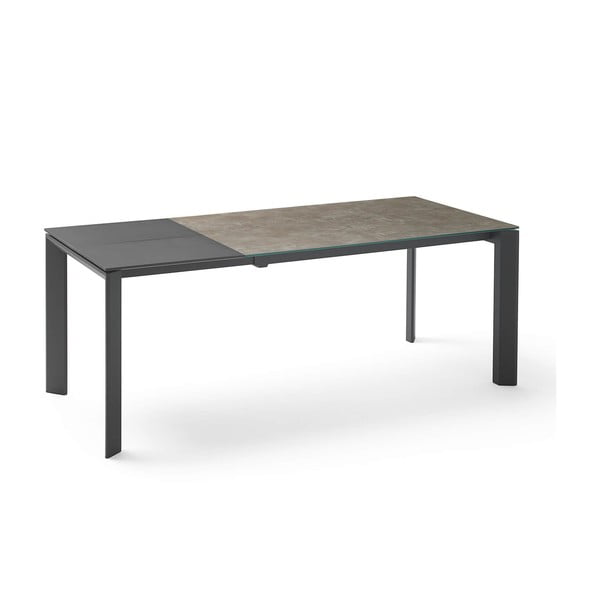 Hnědo-černý rozkládací jídelní stůl sømcasa Tamara, délka 160/240 cm