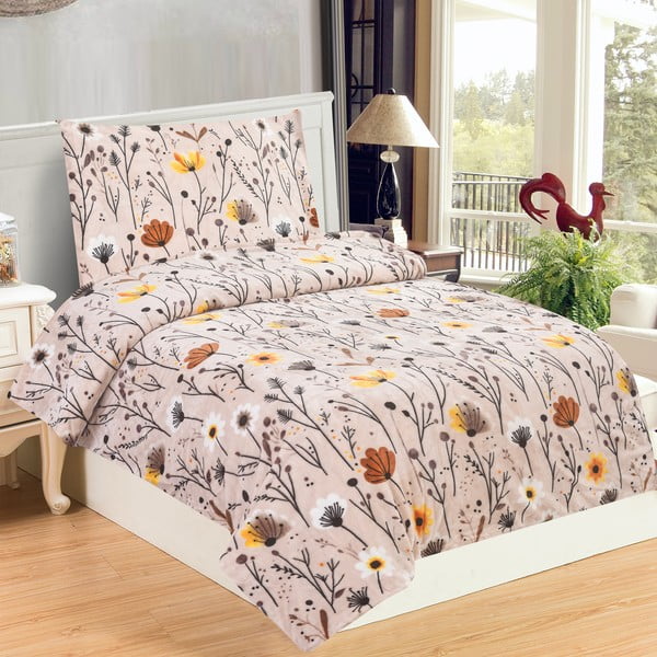 Povlečení na jednolůžko z mikroplyše 140x200 cm Valentina – My House