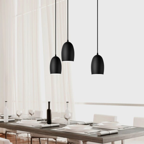 Černé trojramenné závěsné svítidlo Sotto Luce UME Matte, ⌀ 14 cm-image-1