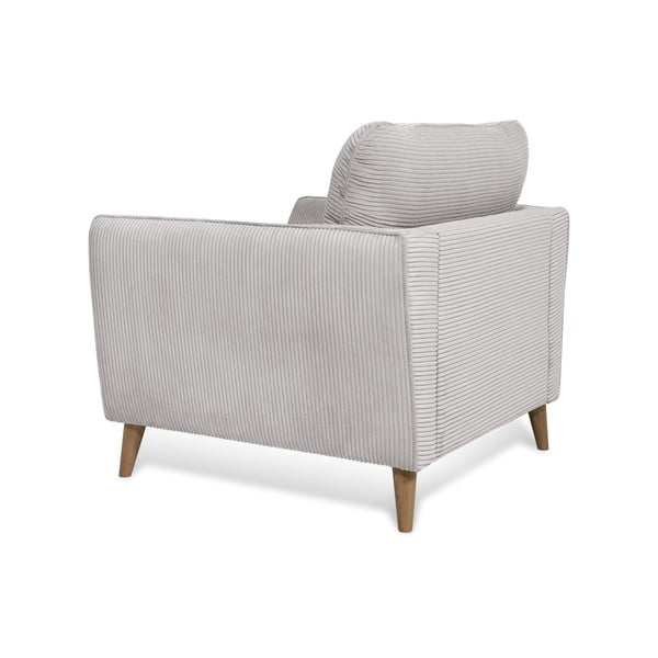 Světle šedé manšestrové křeslo Paris – Scandic-image-4